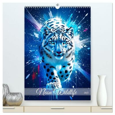Neon Wildlife (hochwertiger Premium Wandkalender 2027 DIN A2 hoch), Kunstdruck in Hochglanz