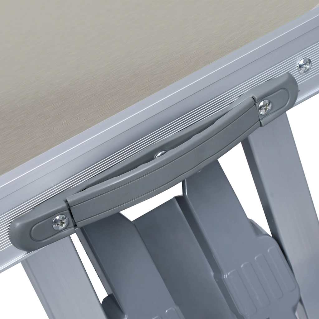 vidaXL Table pliable de camping avec 4 sièges Acier Aluminium