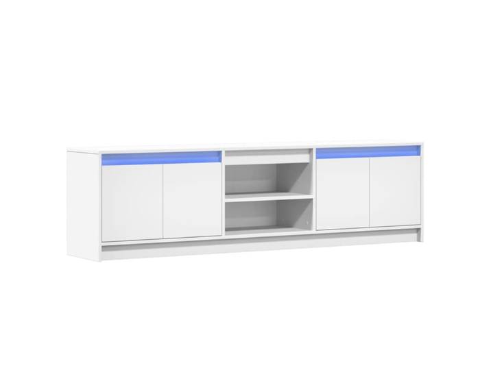 Meuble tv multimédia étagère 180 x 34 x 50 cm bois blanche