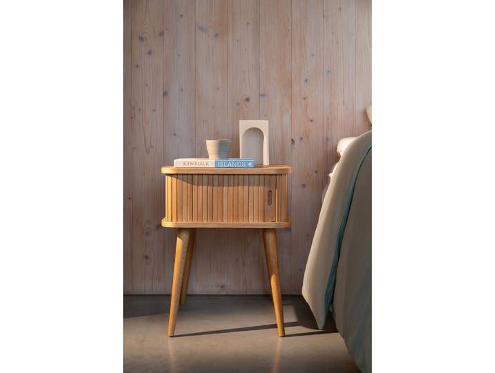 Design Beistell- und Nachttisch „Barbier“ Nussbaum Natural Zuiver