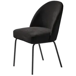 Unique Furniture CRESTON Esszimmerstuhl Schwarz Samt 34680002
