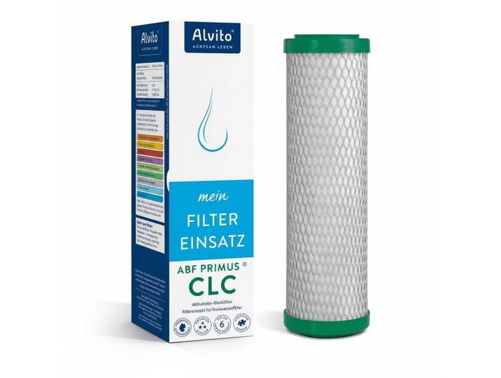 Alvito Kalk- und Wasserfilter, Wasserfilter ABF Primus CLC mit Kalkschutz - Aktivkohle 0,45 µm