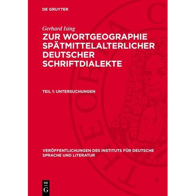 Untersuchungen, Gebundene Ausgabe von Gerhard Ising, De Gruyter, 978-3-11-272070-7