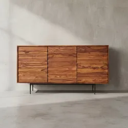 KADIMA DESIGN Charmantes Sheesham Sideboard, 150 cm Breit, 3 Türen, Ideal für moderne Wohnräume