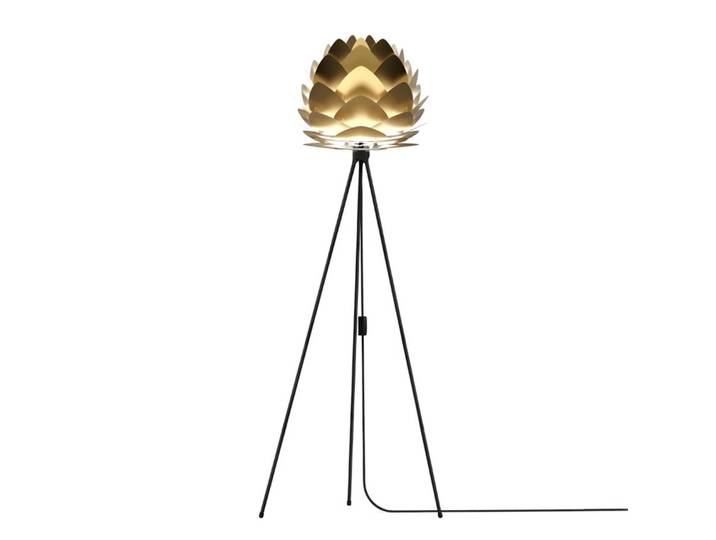 UMAGE Designer Stehlampe Aluvia, messing / gold, für Wohn- / Esszimmer, Aluminium, Design, Stehlampe
