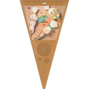 Folia Schultüte 92703, Safari School, Bastelset, für Mädchen und Jungen, eckig, 68 cm