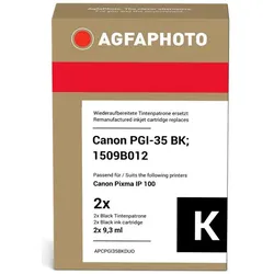 Agfaphoto, Druckerpatrone, kompatibel mit  PGI-35 Twin (BK)