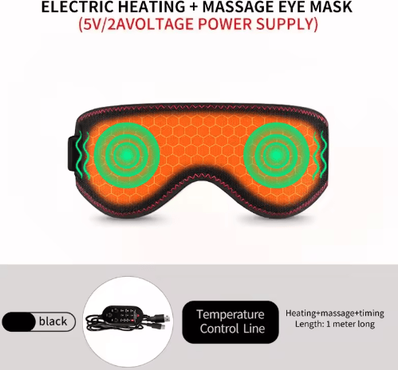 Inspire Picks Electric Heated Eye Mask Warm Eye Compress With 3 Temperature Levels For Dry Eye Comfort & Restful Sleep massage uk
