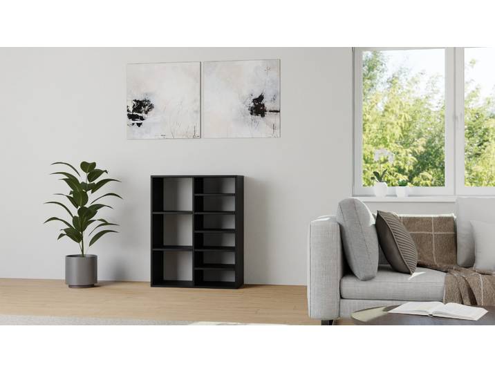 Offener Barschrank nach Maß MDF Lackiert Tiefs­chwarz RAL&nbsp;9005