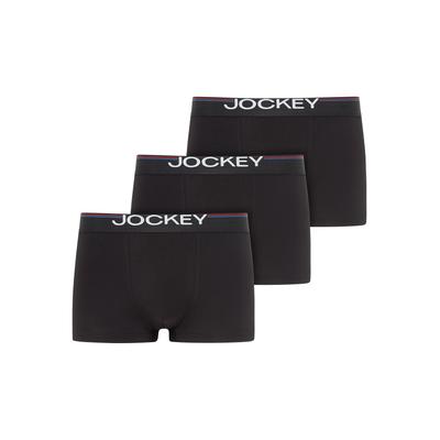 Trunk JOCKEY "Cotton Stretch", Herren, Gr. XL, schwarz, Single Jersey, Obermaterial: 95% Baumwolle, 5% Elasthan, Unterhosen, atmungsaktiv, passgenau mit Stretchanteil
