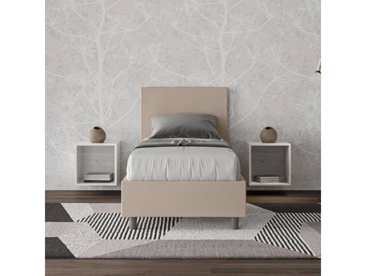 Lit 1 place - LIBEROSHOPPING - Adele - Gris - Blanc