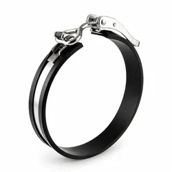 Spannschelle Edelstahl mit Gummieinlage und Hebel 30mm breit - 175 mm