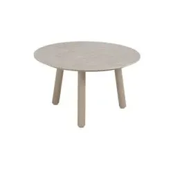 4 SEASONS OUTDOOR Loungetisch Salute Ø 60 cm Aluminium Latte