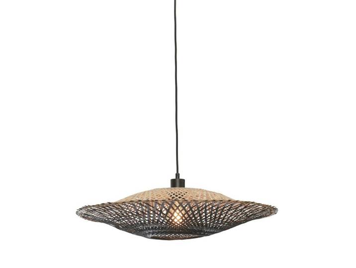 Hängeleuchte Kalimantan Naturfarben/Schwarz B: 60 cm