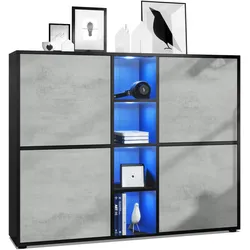 HIGHBOARD Cuba Türen in Beton Oxid Optik