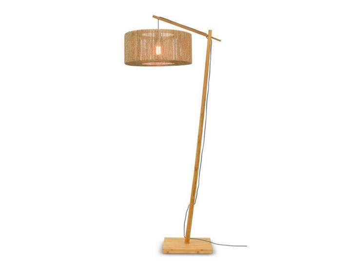 Good & Mojo Stehleuchte GOOD\u0026MOJO, Naturfarben, Holz, rund, 165x207x50 cm, LED-Leuchtmittel austauschbar, Lampen & Leuchten, Innenbeleuchtung, Stehlampen, Stehlampen