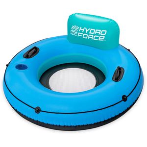 Bestway Schwimmring 43108, aus PVC, Hydro Force, blau, mit Rückenlehne, ab 14 Jahre, bis 90 kg, Ø 106 x 45 cm