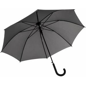 Idena Regenschirm 50111, grau, Auf-Automatik, Ø 100 cm, 88 cm, Stockschirm
