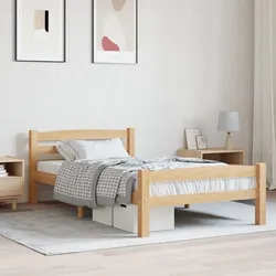 vidaXL Massivholzbett Kiefer 90x200 cm