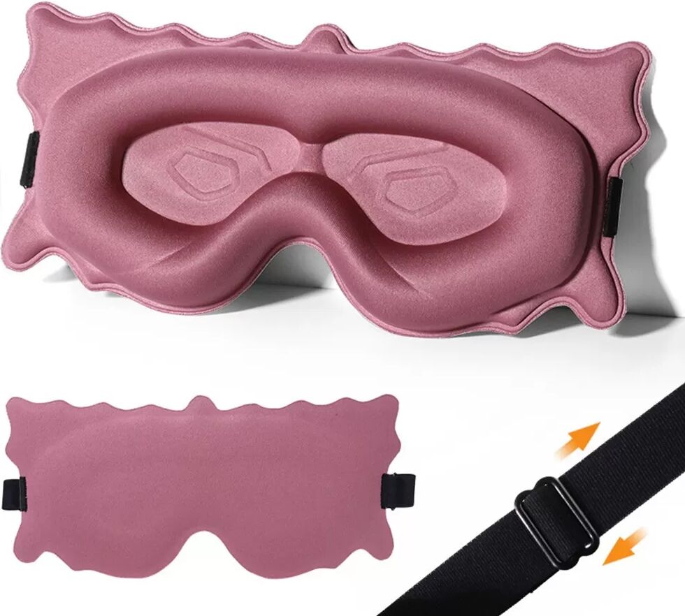 INF 3D Schlafmaske - Lichtundurchlässige Augenmaske für erholsamen Schlaf Rosa
