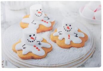 IH Casa Decor Plastic Placemat Melting Snowman Cookies- Set of 12