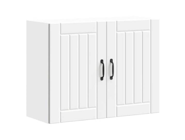 Helloshop26 Lucca 02_0050172 Wandschrank für die Küche, 80 x 31 x 60 cm, optimale Aufbewahrung, Wanddesign, aus Holz, Weiß