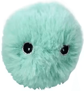 Inspire Curations ChirpBounce Interactive Sound Ball Cat Toy Set plush Ball Blue