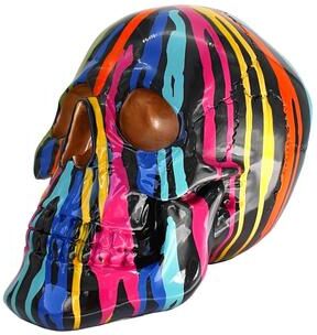 "Interior Illusions Plus Graffiti Art Skull - 10.5"" long"