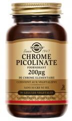 Solgar Chrome Picolinate 200 ?gélules Végétales - Flacon 90 gélules