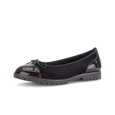 Ballerina GABOR "Sportliche Ballerina", Damen, Gr. 37, schwarz (schwarz, kombi), Schuhe Ballerina