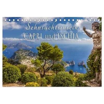 Sehnsuchtsinseln Capri und Ischia (Tischkalender 2027 DIN A5 quer), CALVENDO Monatskalender