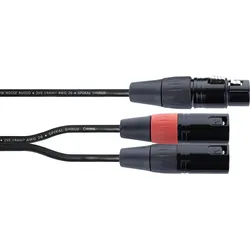 EY 0,3 FMM - Y-Adapter Kabel, 2x 3-pol XLR Stecker > 3-pol XLR Buchse, 0,3 m
