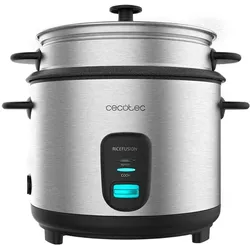 Cecotec Arrocera RiceFusion 7000, Dampfgarer + Reiskocher, Silber