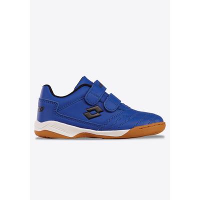 Hallenschuh LOTTO, Mädchen, Gr. 31, blau (blau, schwarz), Synthetik, Schuhe Hallenschuh, mit Klettverschluss