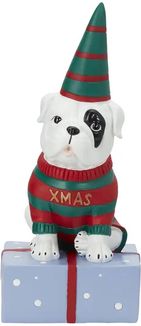 HOME STORY Deko Figur Hund mit Geschenke   ¦ mehrfarbig ¦ Polyresin (Kunstharz)