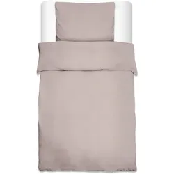 BETTWÄSCHE Julie 155/220 cm + Kissenbezug 80/80 cm Taupe Renforcé
