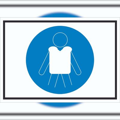 HB-Druck Rettungsweste benutzen Symbol Schild A6 (105x148mm)