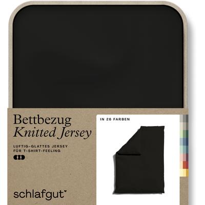 Schlafgut "Premium Bettbezug Knitted Jersey (1 St)" Ton-in-Ton Reißverschluss, Bio-Baumwolle mit Elasthan, Uni, OEKO Tex