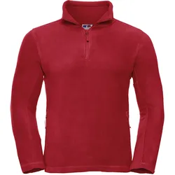 Russell Adults' Quarter Zip Outdoor Fleece, classic red, L