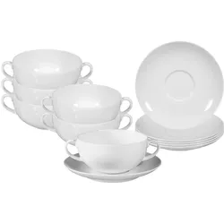 Seltmann, Tasse, Rondo/Liane Suppentassen mit Untertassen (360 ml, 12x)