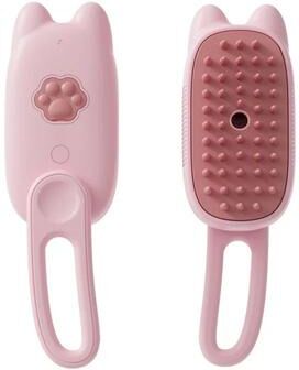 Uplift Treasures 3 In 1 Electric Steam Pet Grooming Brush pink