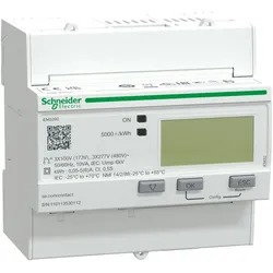 Schneider Electric A9MEM3200 Energiezähler iEM3200, 3-phasig, 1A/5A, mit Teilzähler, Genauigkeitsklasse 1/0,5s