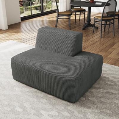 DREAMSIDEA Modern Chaise Lounge Indoor Corduroy Sofa