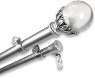 InStyleDesign Cassava Adjustable Double Curtain Rod with Resin Finials