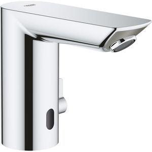 GROHE Waschtischarmatur Bau Cosmopolitan E, verchromt, 12,3 cm hoch, aus Metall, Infrarot, elektronisch, Batterie 6V