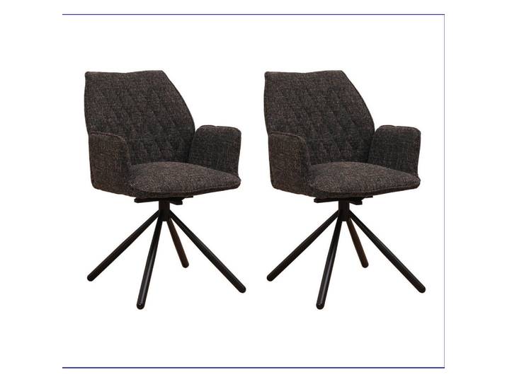 Mid.you Armlehnstuhl-Set, Schwarz, 57.5x92x52 cm, Sitzfläche 180° drehbar, automatische Rückholfunktion, Esszimmer, Stühle, Esszimmerstühle, Esszimmerstühle-Set