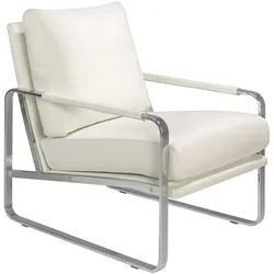 AC ANGEL CERDA Angel Cerdá Sessel aus off-white Kunstleder 5026C 67 x 100 x 89