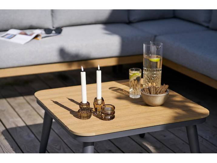 Kerzenhalter Norviera – aus Glas gefertigt (3er Set) - braun - Luxusbetten24