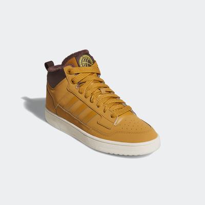 Sneaker ADIDAS SPORTSWEAR "RAPID COURT MID WINTERIZED", Damen, Gr. 46, braun (supcol, shabrn, oweiß), Synthetik, Schuhe Sneaker, Topseller