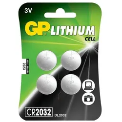 1X4 Gp Cr2032 Lithiumzelle 3V